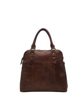 The Leather Store Brown Leather Weekender Bag